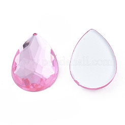 Акриловые горные хрусталь плоские задние кабошоны GACR-Q010-10x14-04
