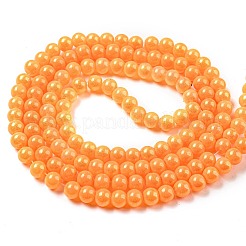Chapelets de perles rondes en verre peint par pulvérisation&nbsp;DGLA-Q015-6mm-36