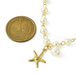 Ожерелье из нержавеющей стали 304 с подвесками в виде морских звезд NJEW-JN04917