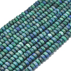 Нити бусин из окрашенной натуральной хризоколлы и лазурита&nbsp;G-P575-A35-6x4mm
