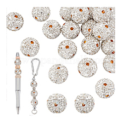 20 шт. бусины из полимерной глины со стразами RB-PH0001-47