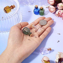 Набор для самостоятельного изготовления подвески из квадратной стеклянной пробковой бутылки&nbsp;DIY-TA0009-63