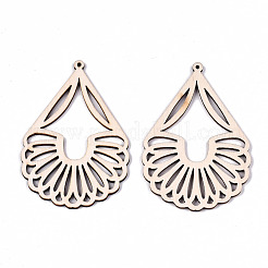 Grands pendentifs en bois naturel non teint&nbsp;WOOD-N007-053