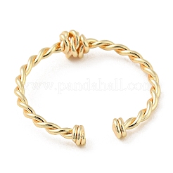 Offene Manschettenringe aus Messing mit Drehknoten&nbsp;X-RJEW-K254-03G