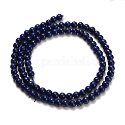 Нитки бусины из натурального ляписа-лазури G-H329-C01-4mm