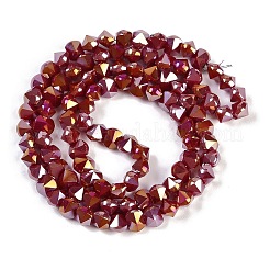 Chapelets de perles en verre électroplaqué&nbsp;EGLA-B009-05A-06
