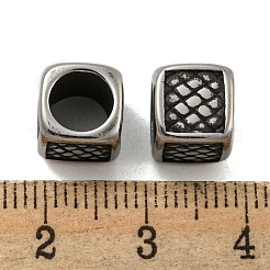 Куб 304 нержавеющая сталь европейские бусины STAS-E214-02AS