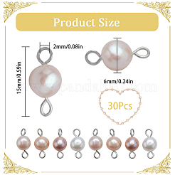 30 шт. подвески-коннекторы из натурального пресноводного жемчуга FIND-SC0005-39