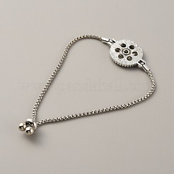 Auswechselbare Karabiner-Armbandfassungen aus Legierung mit kastenförmigen Ketten&nbsp;BJEW-WH0014-005D