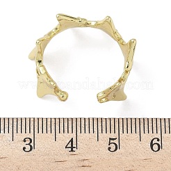 Латунь манжеты кольца RJEW-H256-22G