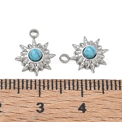 Pendentifs de turquoise synthétique&nbsp;GG-CBAA892-02P