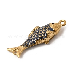 Ciondoli a forma di pesce in acciaio inossidabile smaltato 304&nbsp;STAS-B128-55G-02
