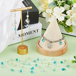 150шт 5 цветные прозрачные стеклянные бусины GGLA-SC0001-58