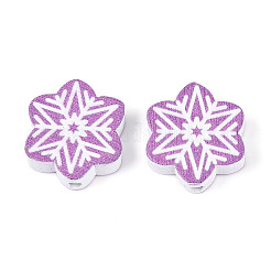 Окрашенные распылением деревянные бусины Schima WOOD-T032-41