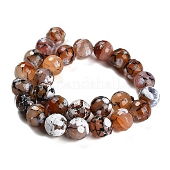 Fuoco naturale agata crepitio fili di perline&nbsp;G-L595-A02-01C