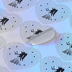 A4 водостойкая ПВХ самоклеящаяся лазерная наклейка AJEW-R096-01