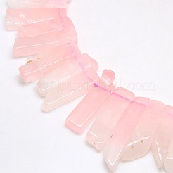 Pietra preziosa naturale perle di quarzo rosa fili&nbsp;G-L156-08