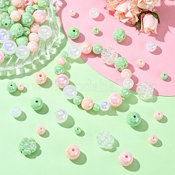 250 г УФ-покрытие радужные переливающиеся непрозрачные акриловые бусины&nbsp;PACR-CJ0001-38B