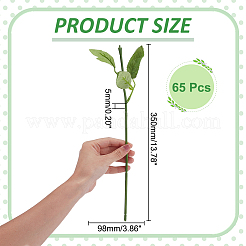 65 шт. пластиковая искусственная ветка розы&nbsp;AJEW-WR0003-06