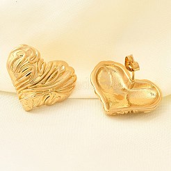 Серьги-гвоздики из нержавеющей стали 304 EJEW-P298-02A-G