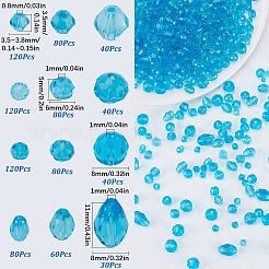 890 шт. прозрачные стеклянные бусины&nbsp;GLAA-SP0001-38