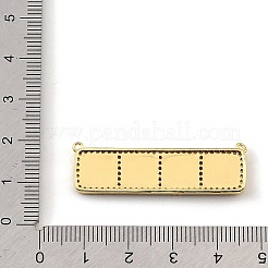 Ciondoli connettore in ottone con micro pavé di zirconi chiari&nbsp;CU-CBA30E8-01G-B03