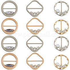 6 шт. 6 стиля пряжек из сплава со стразами&nbsp;AJEW-GF0011-34