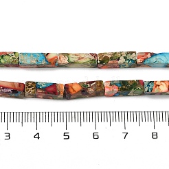 Крашеные бусы из натуральной императорской яшмы&nbsp;X-G-H087-G01-01