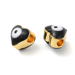 Tono dorato perle di ottone smalto&nbsp;KK-E048-04G-02
