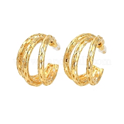 Полые лунные латунные серьги-гвоздики&nbsp;EJEW-Q391-20G