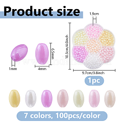 700 pz 7 colori perline di vetro lucido opaco&nbsp;SEED-DC0001-25