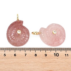 Natürliche Erdbeer-Quarz-Anhänger&nbsp;G-H353-02G-04