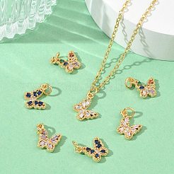Pendentifs en laiton Shegrace pavés de zirconiums cubiques transparents&nbsp;XGRQ3Q351-628G
