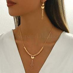 Элегантные винтажные латунные ожерелья с подвесками в виде бабочки и кисточек и комплект серег для женщин&nbsp;OI2557