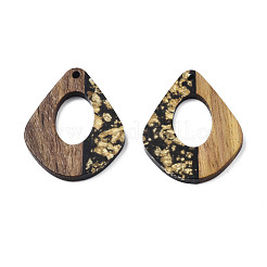 Полупрозрачные подвески из вощеного дерева грецкого ореха из смолы RESI-Q211-03