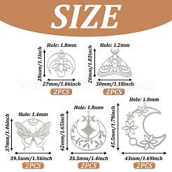 10 шт. 5 подвески из нержавеющей стали 201&nbsp;STAS-PJ0001-47