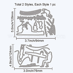 Углеродистая сталь разрезает трафареты DIY-WH0309-277