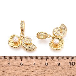 Европейские подвески-шармы с микропаве из латуни KK-T079-87G