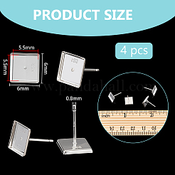 2 пара 925 серьги-гвоздики из стерлингового серебра STER-BC0003-42A