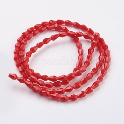 Chapelets de perles en verre imitation jade&nbsp;GLAA-A036-A01