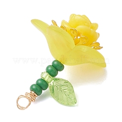 Подвески в виде роз из стеклянного бисера&nbsp;PALLOY-MZ01231-03