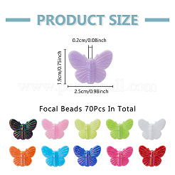 70 шт. Непрозрачные акриловые бусины&nbsp;OACR-DC0001-27