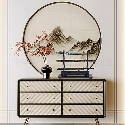 3-уровневые деревянные подставки для мечей-катан ODIS-WH0081-11A