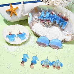 7 пара акриловых висячих серег 1 стилей&nbsp;EJEW-CJ0001-06