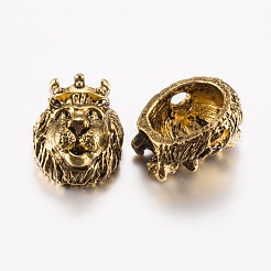 Сплавочные овальные бусины тибетского стиля  PALLOY-F200-08AG