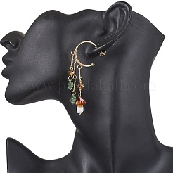Pendientes de medio aro de acero inoxidable 304 dorados&nbsp;EJEW-JE05675-01