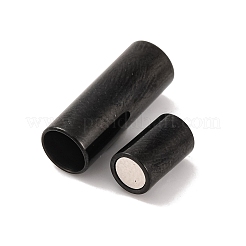 304ステンレススチール製マグネット留め具  コラム  ガンメタ色  16x6mm  穴：4mm&nbsp;X-STAS-K006-07D