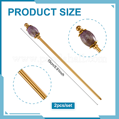 2шт латунные палочки для волос OHAR-PH00002