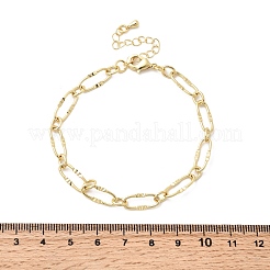 Латунный браслет-цепочка из скрепок для женщин&nbsp;BJEW-A065-09G