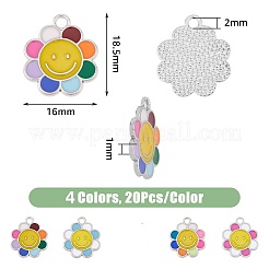 80шт 4 цвета сплава эмаль подвески&nbsp;FIND-DC0003-44
